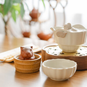 Ceramic Teapot Set with Infuser - Fish Lid, Lucky Cloud Handle & 2 Cups - Image 8