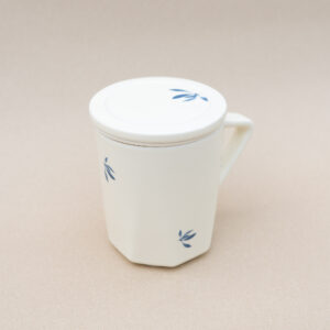Blue Orchid Ceramic Tea Infuser Mug with Lid inteaviva