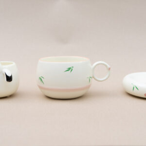 Panda Ceramic Teacup – with Infuser & Coaster (Chinese Style Teaware) Inteaviva5